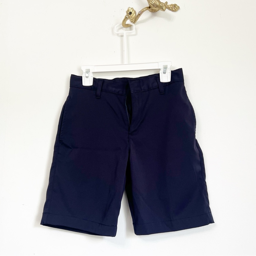 🤍ELDERWEAR Deep Blue Flat Front kids Shorts